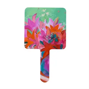 Lilies In A Vase Square Handle Mirror