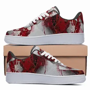 Men Basic Red Low Top Shoes