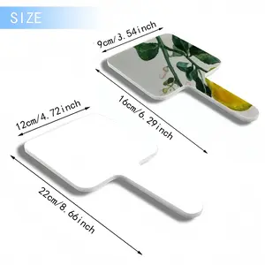 Lemon Branch Square Handle Mirror