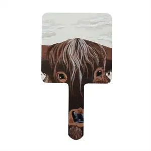 Bull - Red Bull Taurus Animals Buffalo Wild Square Handle Mirror