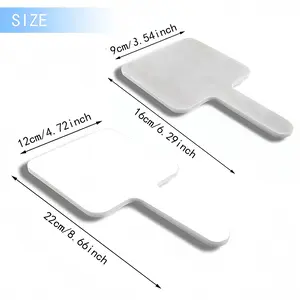 White Lines Square Handle Mirror