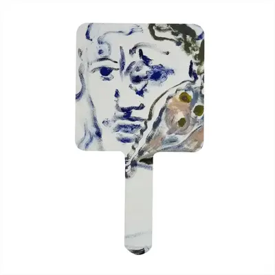 Hold My Hand Said The Butterfly Square Handle Mirror