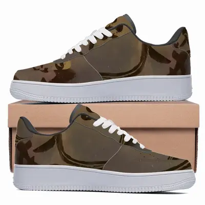 Men Lines On Greenish Low Top Shoes