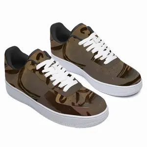 Men Lines On Greenish Low Top Shoes