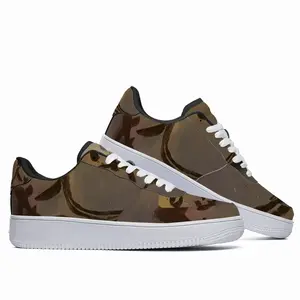 Men Lines On Greenish Low Top Shoes