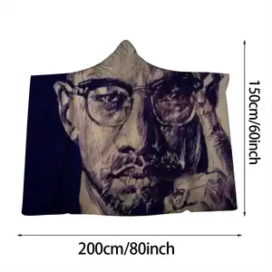 Malcolm X Portrait Hat Blanket (Multi-Size)