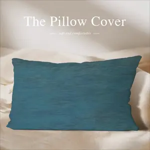 Aqua Blue Polyester Pillow (Rectangle, Multi-Size)