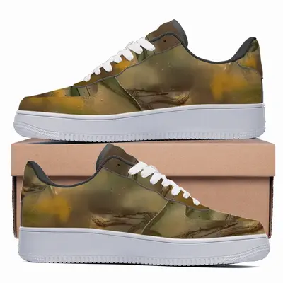 Men Green Yellow Playlines Low Top Shoes