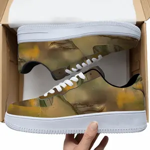 Men Green Yellow Playlines Low Top Shoes