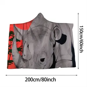 Rhinoceros Animals Wild Africa Tanzania Namibia Hat Blanket (Multi-Size)