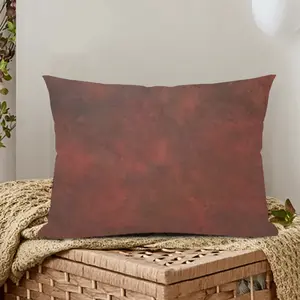 Burnt Red Clouds Polyester Pillow (Rectangle, Multi-Size)