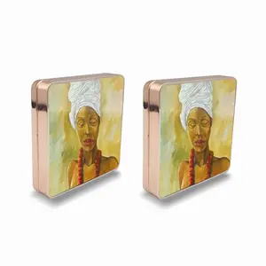 Woman With Red Necklace Air Cushion Box (Square)