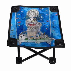 Madonna With Opened Mouth Folding Fishing Stool