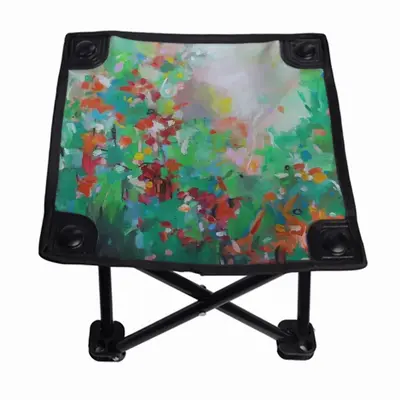 Summer Flowers Folding Fishing Stool