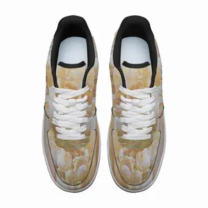 Men Gold Flower Low Top Shoes