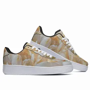 Men Gold Flower Low Top Shoes