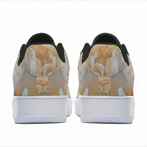 Men Gold Flower Low Top Shoes