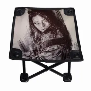 Portrait Of Gong Li Folding Fishing Stool