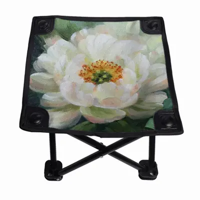 White Peony Folding Fishing Stool