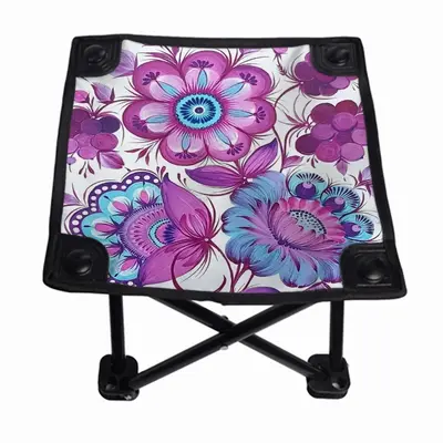 Purple Bouquet Folding Fishing Stool