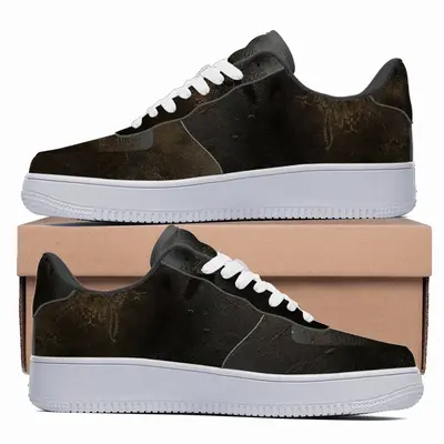 Men Black Rose Low Top Shoes