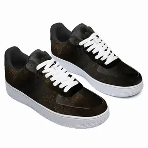 Men Black Rose Low Top Shoes