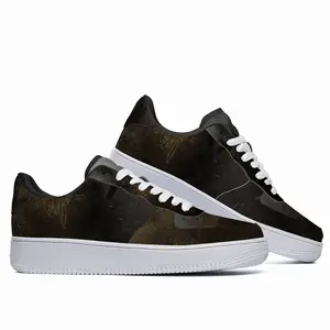 Men Black Rose Low Top Shoes