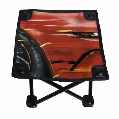 Porsche Red Crash Folding Fishing Stool