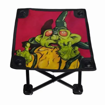 Green Alien Wizard Folding Fishing Stool