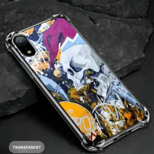 Joker Skull Calligraphy Jester iPhone XR Phone Case (Silicone)