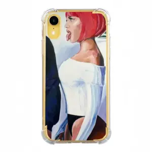 Drama - Pink White Office Art iPhone XR Phone Case (Silicone)