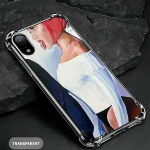 Drama - Pink White Office Art iPhone XR Phone Case (Silicone)