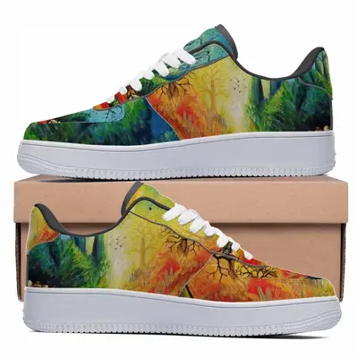 Men Landscape African Village Scene Low Top Shoes