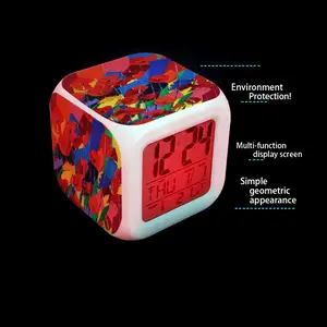 Poppies Colorful Mood Clock