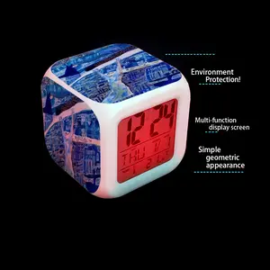 True Blue Colorful Mood Clock