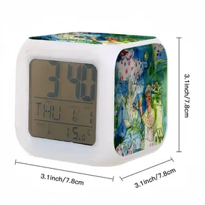 Boy With Bird Colorful Mood Clock