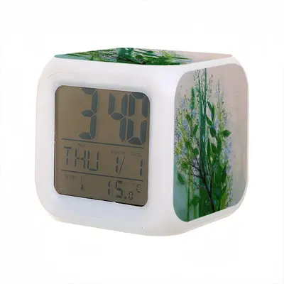 Weeds And Twigs Colorful Mood Clock