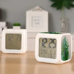 Weeds And Twigs Colorful Mood Clock