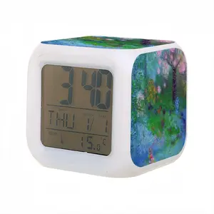 Blossoms On The Pond Colorful Mood Clock