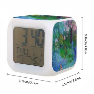 Blossoms On The Pond Colorful Mood Clock