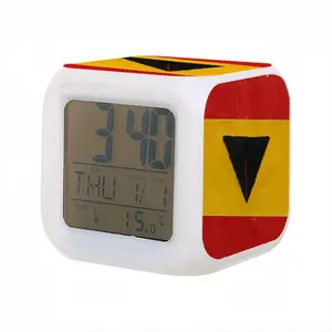 Pubic Flag Spain Colorful Mood Clock