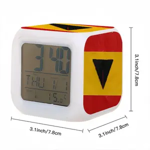 Pubic Flag Spain Colorful Mood Clock