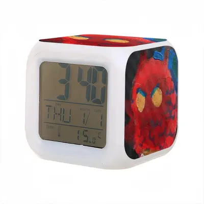 Derrida Bird Colorful Mood Clock