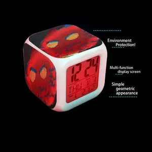 Derrida Bird Colorful Mood Clock