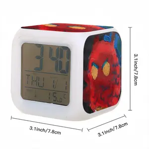 Derrida Bird Colorful Mood Clock