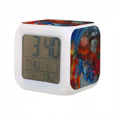 Screaming The Blues Colorful Mood Clock