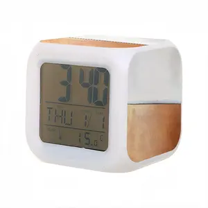 Black And White Over Copper Colorful Mood Clock