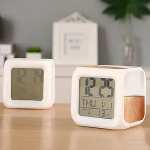 Black And White Over Copper Colorful Mood Clock