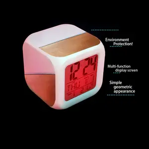 Black And White Over Copper Colorful Mood Clock