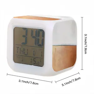 Black And White Over Copper Colorful Mood Clock